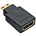 adattatore hdmi 19pin type-a femmina a hdmi mini type-c maschio, pin dorati - Foto miniatura 2