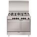 Cucina Elettrica UR965MI 4 Fuochi Gas Forno Elettrico Classe A Dimensioni 90x60 Colore Inox Serie Unica - Foto miniatura 1