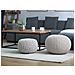 Pouf Poggiapiedi In Tessuto Grigio Chiaro 50 X 35 Cm Conrad - Foto miniatura 2