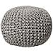 Pouf Poggiapiedi In Tessuto Grigio Chiaro 50 X 35 Cm Conrad - Foto miniatura 18