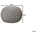 Pouf Poggiapiedi In Tessuto Grigio Chiaro 50 X 35 Cm Conrad - Foto miniatura 19
