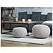 Pouf Poggiapiedi In Tessuto Grigio Chiaro 50 X 35 Cm Conrad - Foto miniatura 8