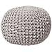 Pouf Poggiapiedi In Tessuto Grigio Chiaro 50 X 35 Cm Conrad - Foto miniatura 9