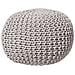 Pouf Poggiapiedi In Tessuto Grigio Chiaro 50 X 35 Cm Conrad - Foto miniatura 15