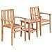 Set Da Bistrò 3 Pz In Legno Massello Di Teak - Foto miniatura 1