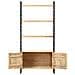 Libreria A 4 Livelli 80x30x180 Cm In Legno Massello Di Mango - Foto miniatura 4