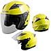 Casco Jet Moto Scooter Omologato Ece 22-05 Visiera Parasole Antigraffio Fluo Xl - Foto miniatura 1