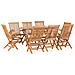 Set Da Pranzo Da Giardino 9 Pz Pieghevole In Massello Di Teak - Foto miniatura 1