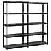 Scaffale A 5 Ripiani Nero 170x40x185 Cm In Plastica - Foto miniatura 1