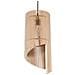 Lampada A Sospensione In Filo Di Legno Naturale E27 - Foto miniatura 3