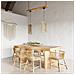Lampada A Sospensione In Filo Di Legno Naturale E27 - Foto miniatura 6