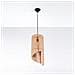 Lampada A Sospensione In Filo Di Legno Naturale E27 - Foto miniatura 2