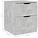 Comodini 2 Pz Grigio Cemento 40x40x50 Cm In Truciolato - Foto miniatura 7