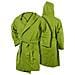 Accappatoio Con Cappuccio In Microfibra Adulto Unisex In Tinta Unita Vari Colori S Verde - Foto miniatura 1
