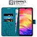 Cadorabo Custodia Compatibile Con Xiaomi Redmi Note 7 In Blu Fiore - Coperchio Protettivo In Design Floreale Con Chiusura Magnetica, Funzione Stand E Slot Per Carte - Foto miniatura 2