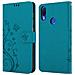 Cadorabo Custodia Compatibile Con Xiaomi Redmi Note 7 In Blu Fiore - Coperchio Protettivo In Design Floreale Con Chiusura Magnetica, Funzione Stand E Slot Per Carte - Foto miniatura 8