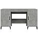 Scrivania Grigio Cemento 140x50x75 Cm In Legno Multistrato - Foto miniatura 3