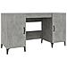 Scrivania Grigio Cemento 140x50x75 Cm In Legno Multistrato - Foto miniatura 1