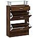 Scarpiera Rovere Fumo 63x24x104 Cm In Legno Multistrato - Foto miniatura 2