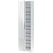 Scarpiera Eugene, Armadio Portascarpe Alta A 1 Anta, Mobile Portascarpe Moderno, Armadio Da Ingresso Con Specchio, 50x22h180 Cm, Bianco - Foto miniatura 2
