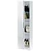 Scarpiera Eugene, Armadio Portascarpe Alta A 1 Anta, Mobile Portascarpe Moderno, Armadio Da Ingresso Con Specchio, 50x22h180 Cm, Bianco - Foto miniatura 3