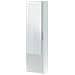 Scarpiera Eugene, Armadio Portascarpe Alta A 1 Anta, Mobile Portascarpe Moderno, Armadio Da Ingresso Con Specchio, 50x22h180 Cm, Bianco - Foto miniatura 4