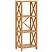Scaffale A 4 Ripiani 40x30x112 Cm In Legno Massello Di Rovere - Foto miniatura 2
