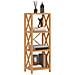 Scaffale A 4 Ripiani 40x30x112 Cm In Legno Massello Di Rovere - Foto miniatura 3