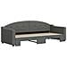 Divano Letto Con Letto Estraibile Grigio Scuro 80x200 Tessuto - Foto miniatura 3