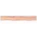 Ripiano Muro Marrone Chiaro 80x10x6 cm Massello Rovere Trattato - Foto miniatura 2