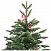 Albero Natale Artificiale Incernierato Con Pigne E Bacche 210cm - Foto miniatura 5