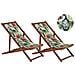 Set Di 2 Sedie A Sdraio Legno Acacia Scuro Motivo Tucani Multicolore Anzio - Foto miniatura 5