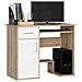 Scrivania per computer JAY, 1 anta e 1 cassetto, 90x50x74 cm, Colore Sonoma Quercia e Bianco - Foto miniatura 1