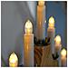 Candelabro Avvento Natalizio Elettrico Led 7 Candele di Natale Colore Legno - Foto miniatura 2