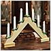 Candelabro Avvento Natalizio Elettrico Led 7 Candele di Natale Colore Legno - Foto miniatura 1