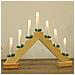Candelabro Avvento Natalizio Elettrico Led 7 Candele di Natale Colore Legno - Foto miniatura 4