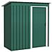 Capanno Attrezzi con Tetto Inclinato e Porta Scorrevole, in Acciaio Zincato, 163x89x182 cm, Verde - Foto miniatura 1