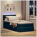 Pouf Letto Con Materasso E Led Blu Scuro 80x200cm In Velluto - Foto miniatura 3