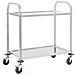 Carrello Da Cucina A 2 Livelli 95x45x83,5 Cm In Acciaio Inox - Foto miniatura 2