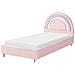 Letto Per Bambini Arcobaleno Velluto Landeillau 90 X 200 Cm Rosa - Foto miniatura 2