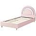 Letto Per Bambini Arcobaleno Velluto Landeillau 90 X 200 Cm Rosa - Foto miniatura 3