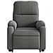 Poltrona a Rialzo Reclinabile Massaggi Grigio Scuro Microfibra - Foto miniatura 9
