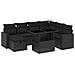Set Divani da Giardino con Cuscini 8 pz Nero in Polyrattan - Foto miniatura 1