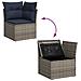 Set Divano da Giardino 8pz con Cuscini Grigio Polyrattan Acacia - Foto miniatura 9