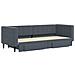Divano Letto Estraibile Cassetti Grigio Scuro 80x200cm Velluto - Foto miniatura 3
