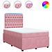 Giroletto a Molle con Materasso Rosa 120x190 cm in Velluto - Foto miniatura 1