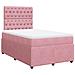 Giroletto a Molle con Materasso Rosa 120x190 cm in Velluto - Foto miniatura 3