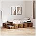 Letto contenitore in legno vecchio 75x190 cm - Foto miniatura 4