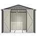 Capanno Portautensili 8x6ft In Metallo Grigio Con Porta A Battente, Colore Antracite - Ideale Per Attrezzi Da Giardino E Deposito Attrezzi - Foto miniatura 3