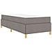 Letto a molle con materasso Taupe e bianco 90 x 200 cm Tessuto - Foto miniatura 1